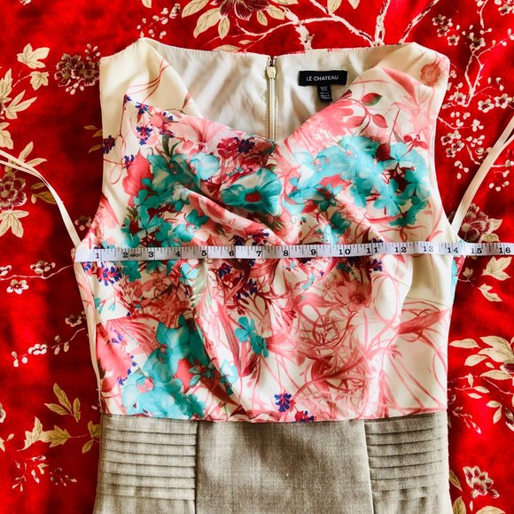 Beautiful Le Château Made-in-Canada Cowl Neck Midi Lined Pencil Dress XXS - Picture 10 of 16